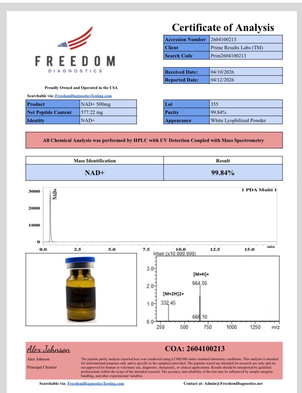 NAD+ 500mg