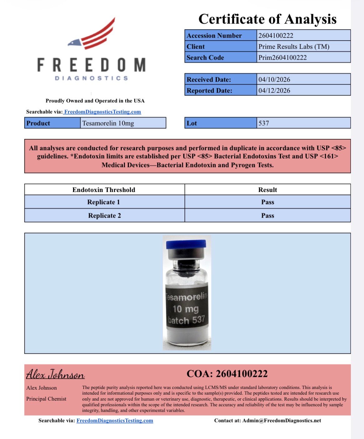 Tesamorelin 10mg