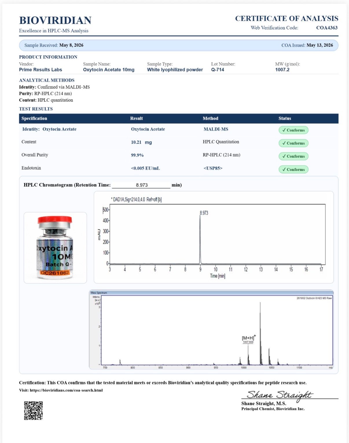 Oxytocin Acetate 10mg