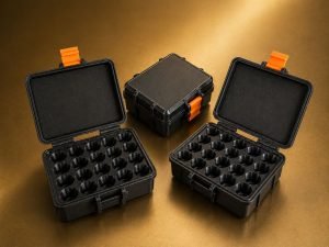 Black 20 x 3ml bottles traveling / storage case
